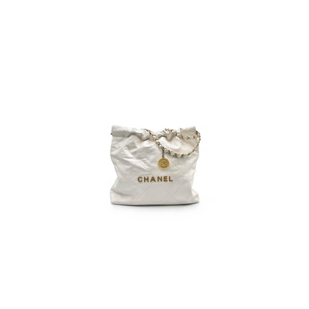 White CHANEL 22 Bag (high-end grade)