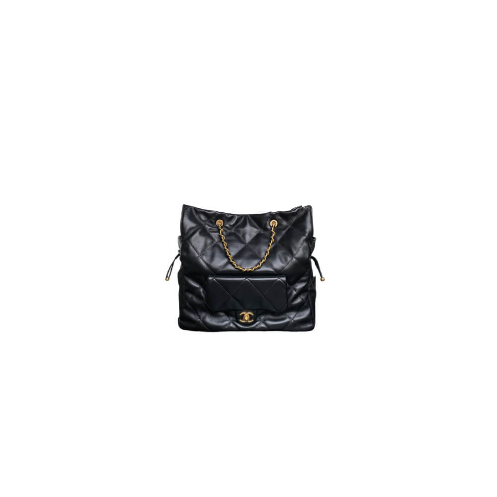 Black Chanel Shopping Bag (high-end grade)