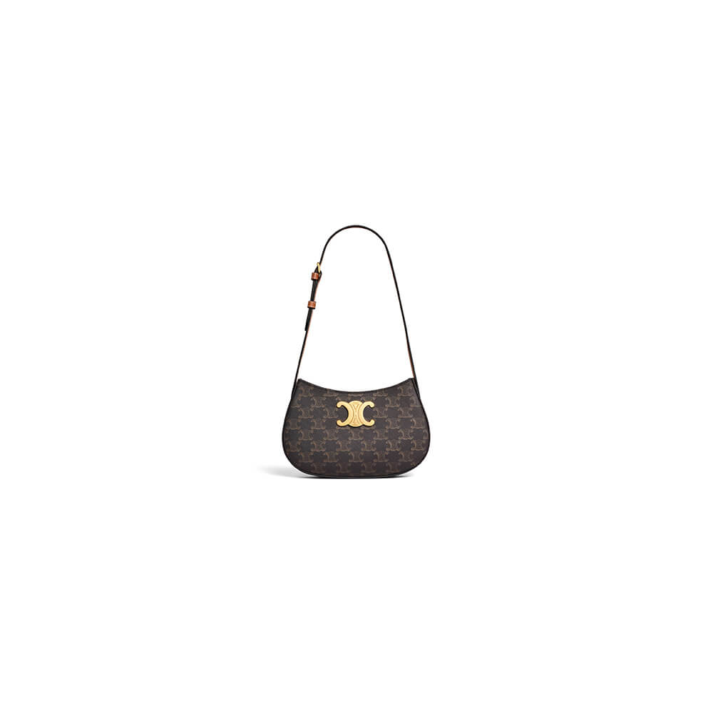CELINE TILLY medium bag in shiny calf leather