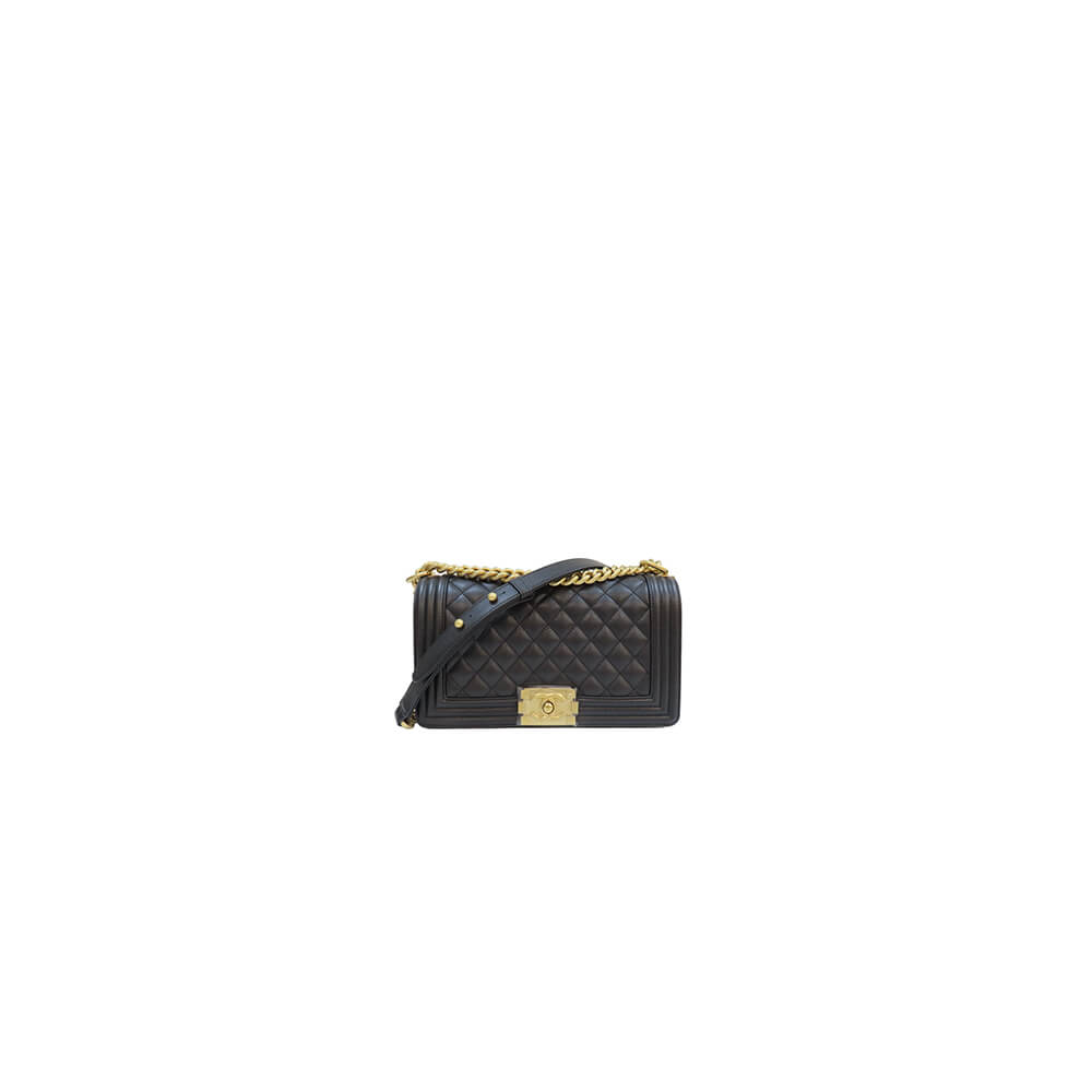 Blue BOY CHANEL Handbag (high-end grade)