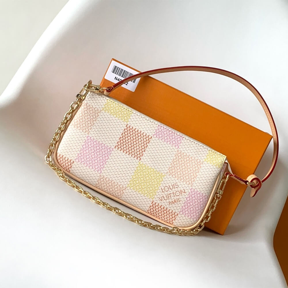Peach Pink LV Pochette Accessoires - Image 2