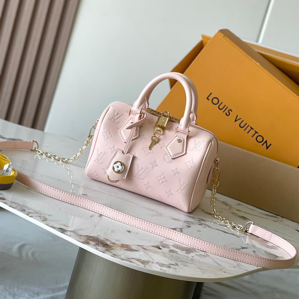 Pink LV Speedy Bandouliere 20 (high-end grade) - Image 2
