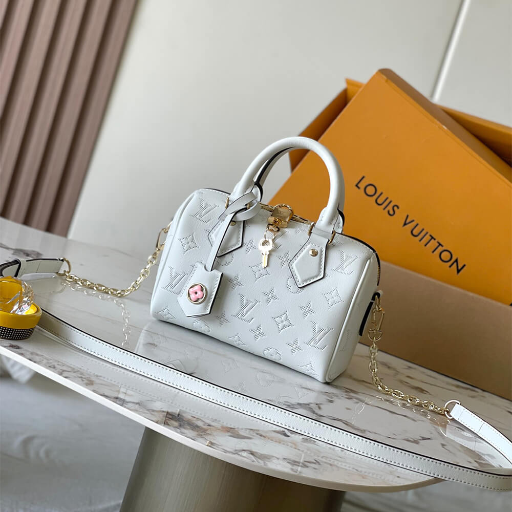 White Blanc LV Speedy Bandouliere 20 (high-end grade) - Image 2
