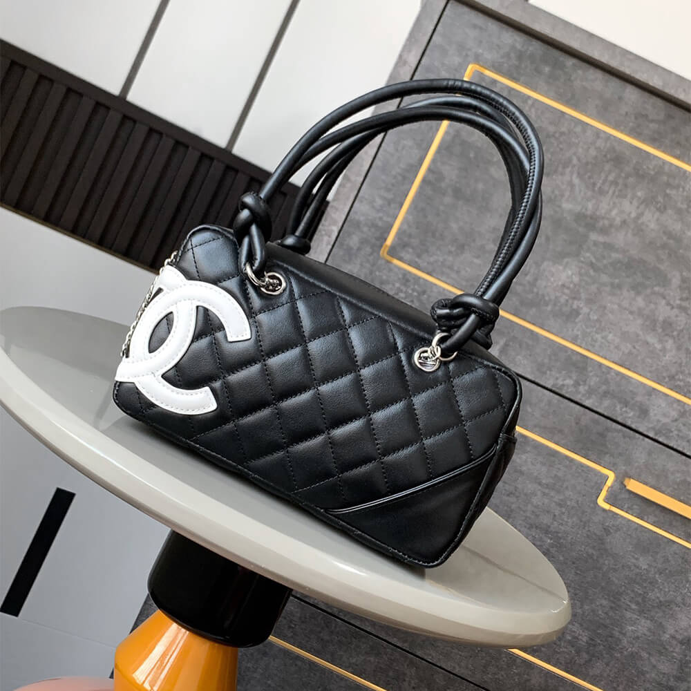 Black & White Chanel Mini Cambon Line Tote (high-end grade) - Image 2