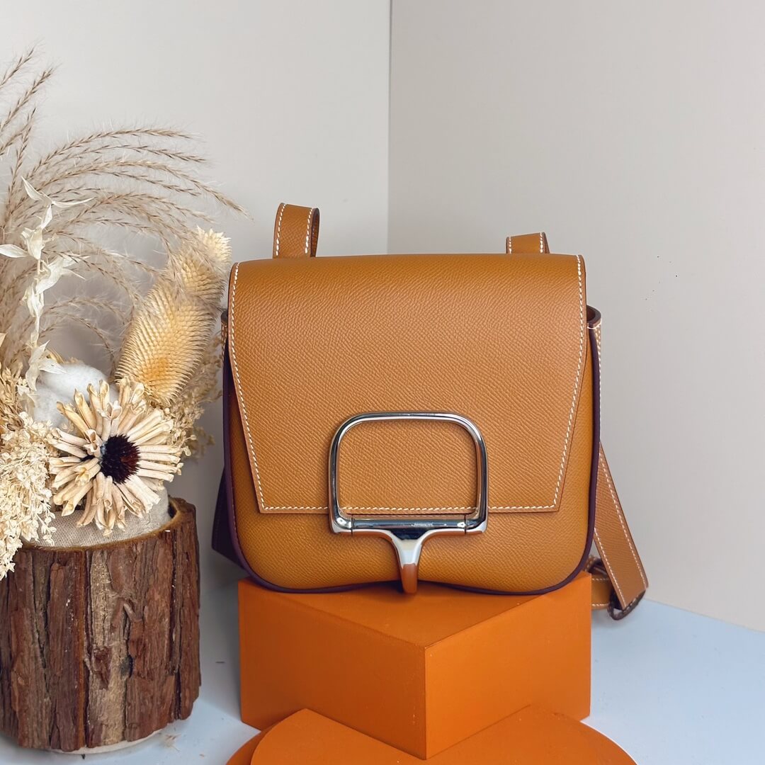 Gold Hermes Della Cavalleria mini bag II (High-end Grade) - Image 2