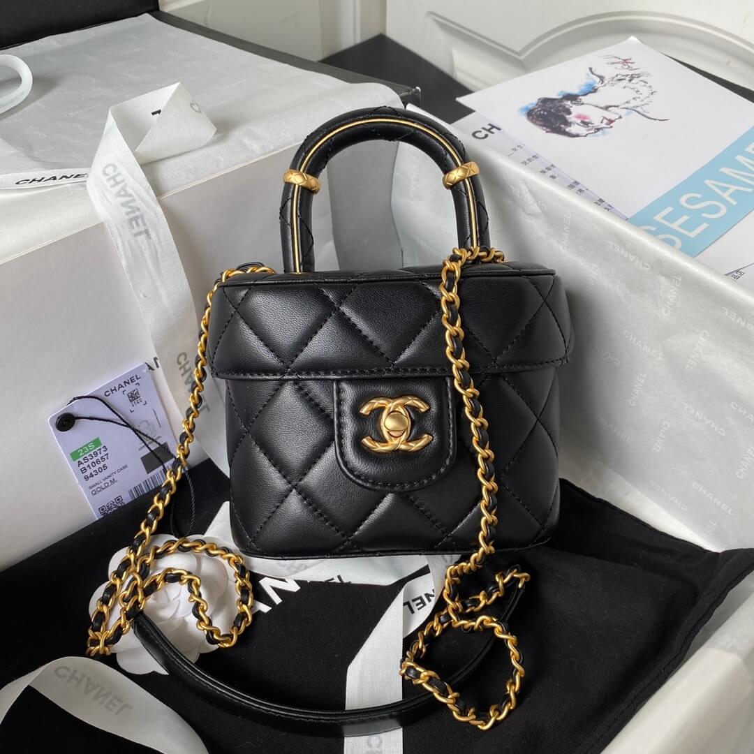 Chanel 23S handle cosmetic bag (high-end grade) - Image 2