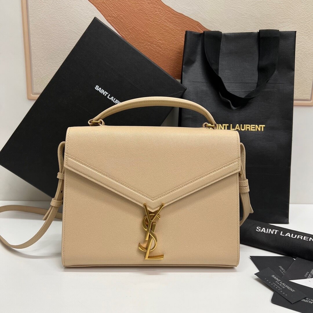 YSL CASSANDRA Medium Grainy Embossed Leather Top Handle Bag - Image 2