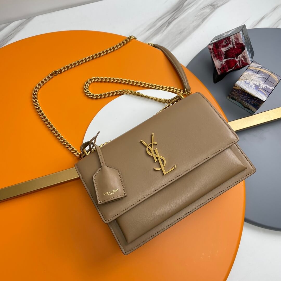 dark YSL sunset medium leather shoulder bag - Image 2
