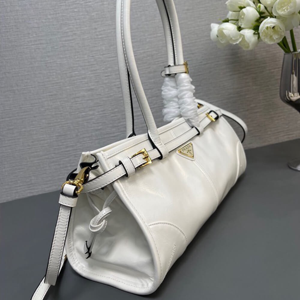 White Prada Medium leather handbag (high-end grade) - Image 3