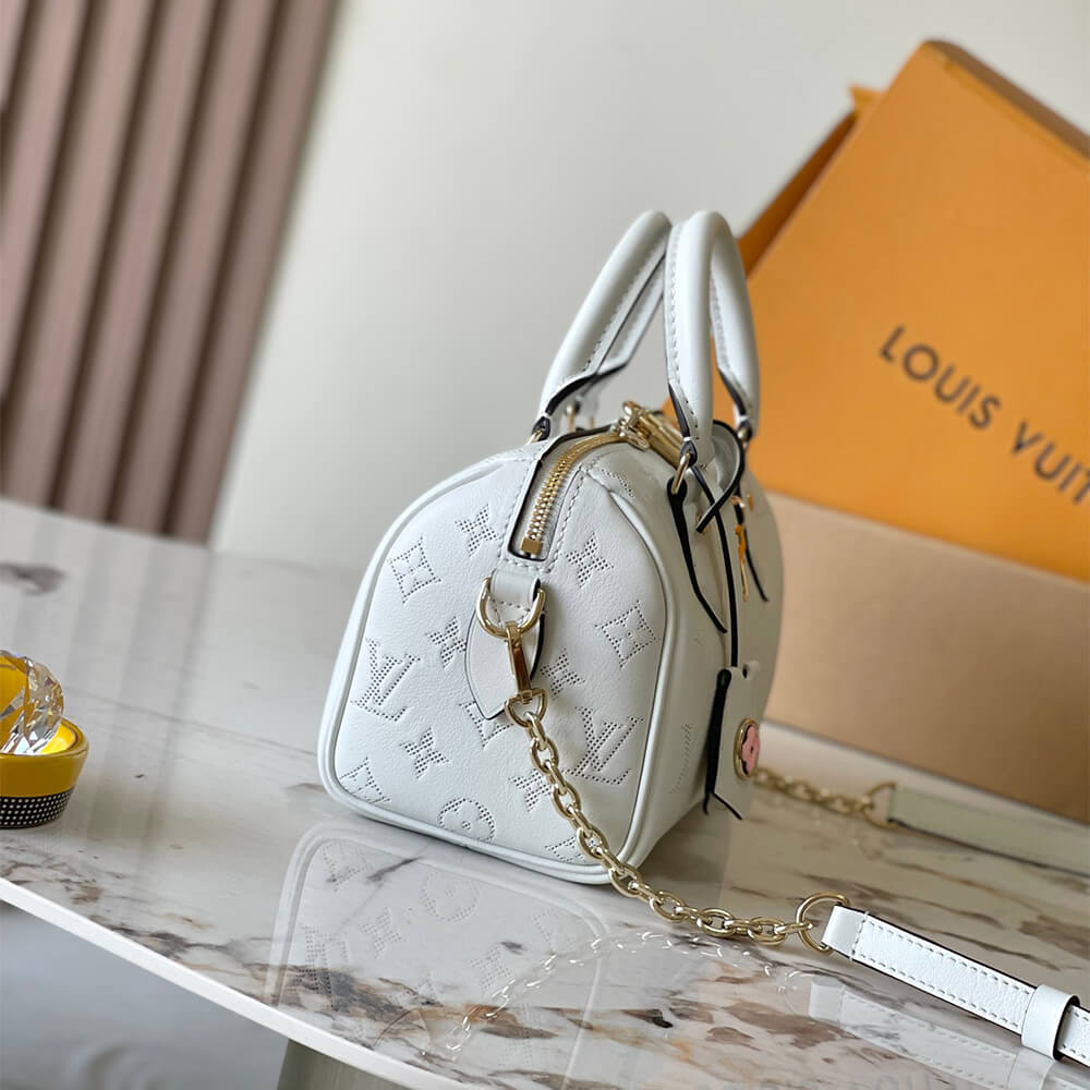 White Blanc LV Speedy Bandouliere 20 (high-end grade) - Image 3