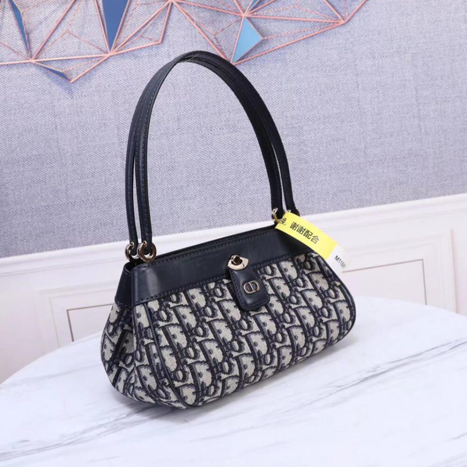 Blue SMALL DIOR KEY BAG - Image 3