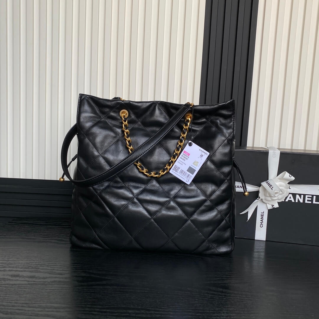Black Chanel Shopping Bag (high-end grade) - Image 3