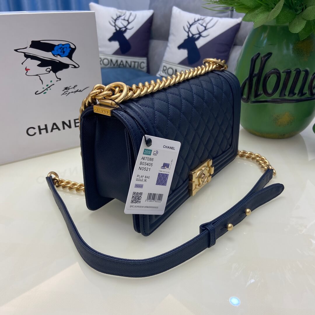 Blue BOY CHANEL Handbag (high-end grade) - Image 3