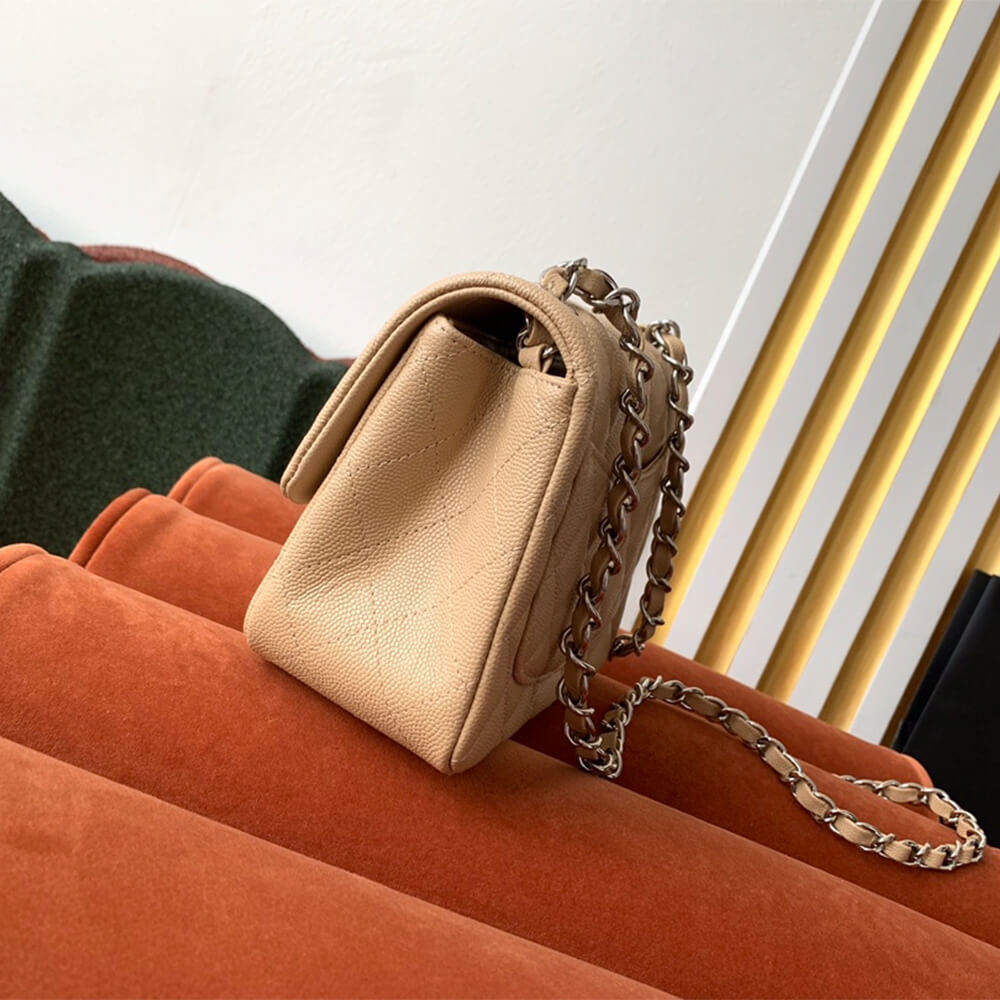 Beige Chanel MINI FLAP BAG (high-end grade) - Image 3