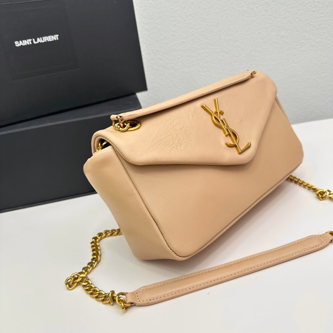 Dark YSL CALYPSO small in plunged lambskin - Image 3