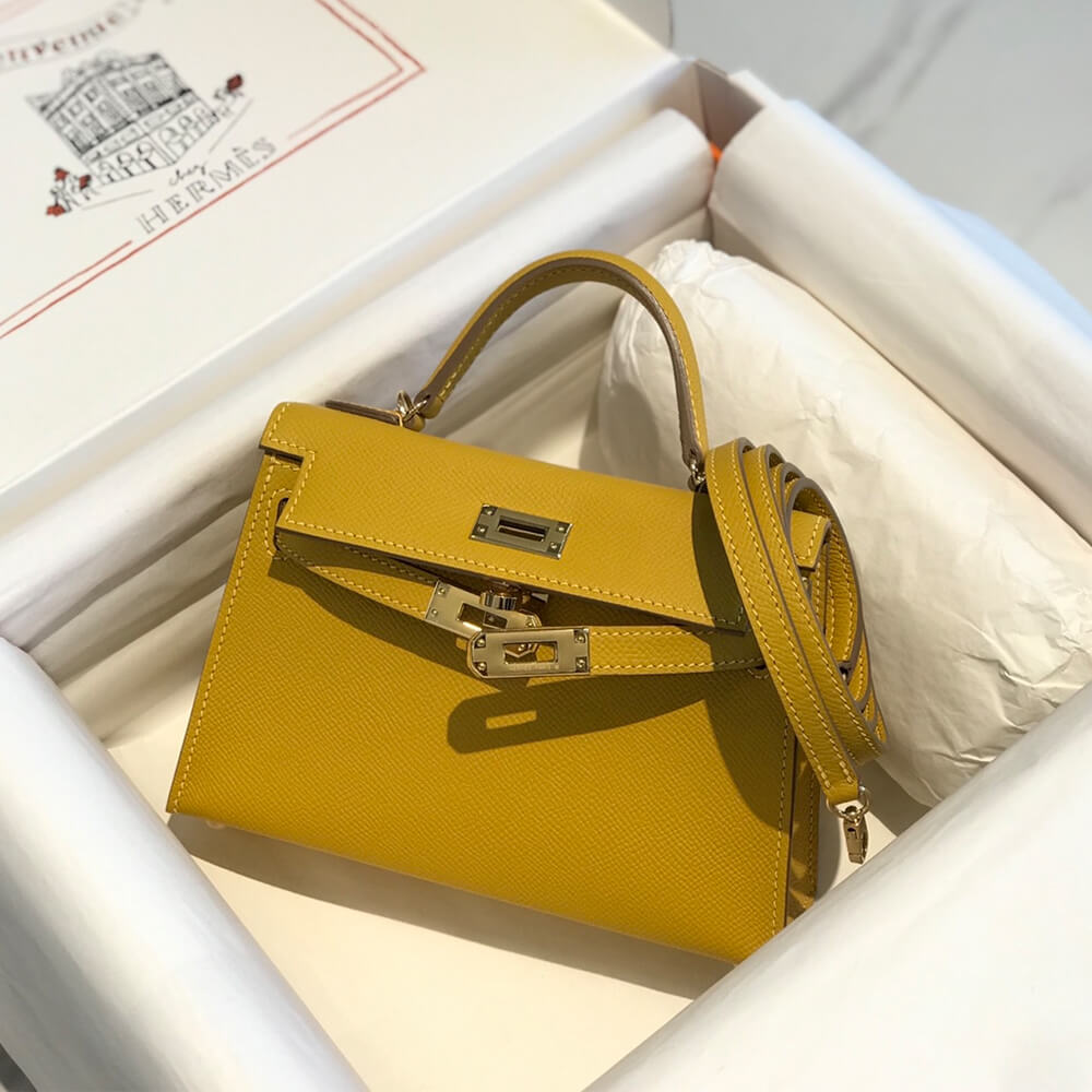 Yellow Hermes Mini Kelly II (High-end Grade) - Image 4