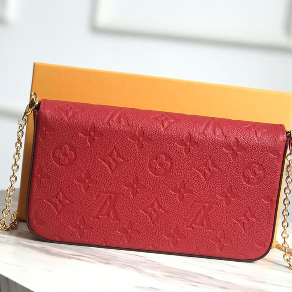 Scarlet Red LV Felicie Pochette - Image 4
