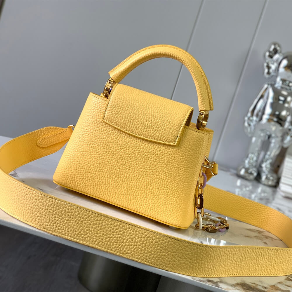 Yellow LV Capucines Mini (high-end grade) - Image 4