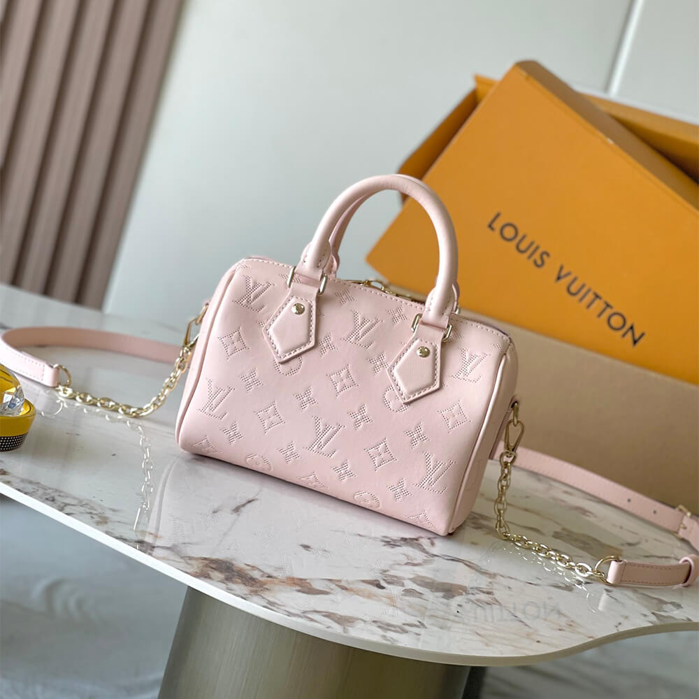 Pink LV Speedy Bandouliere 20 (high-end grade) - Image 4