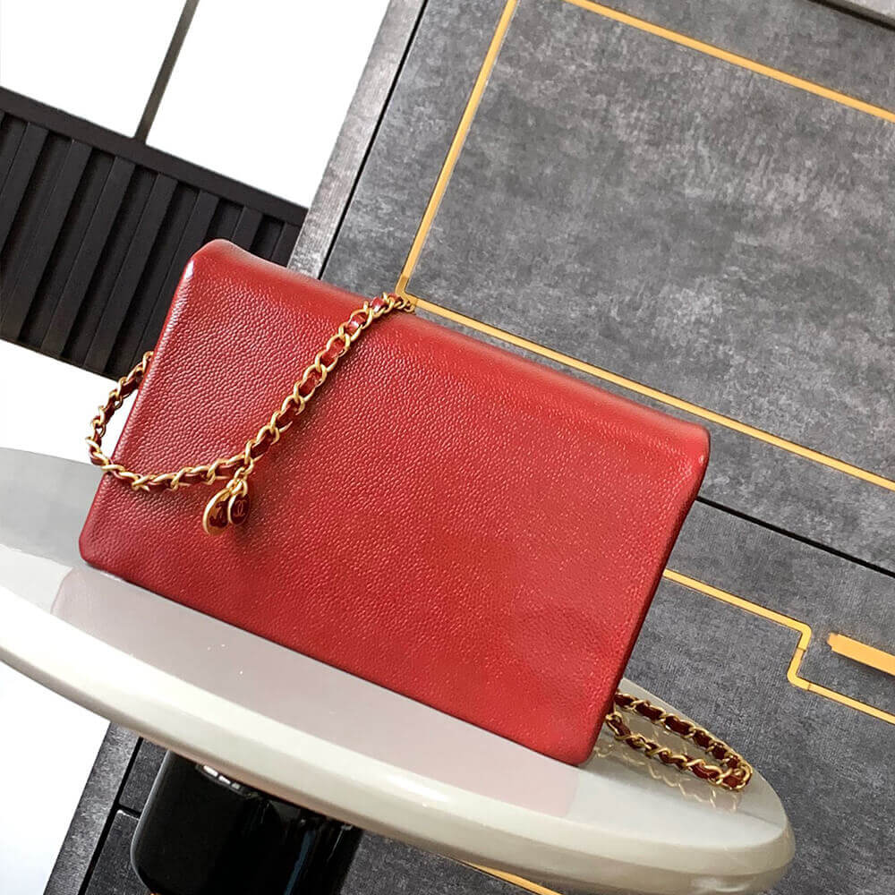 Burgundy CHANEL Small Flap Bag (high-end grade) - Image 4