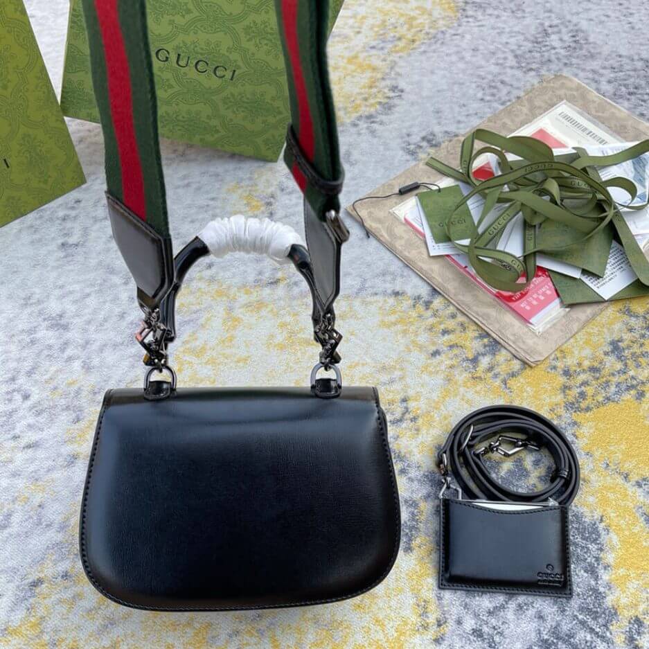 GUCCI BAMBOO 1947 JUMBO GG SMALL TOP HANDLE BAG - Image 4