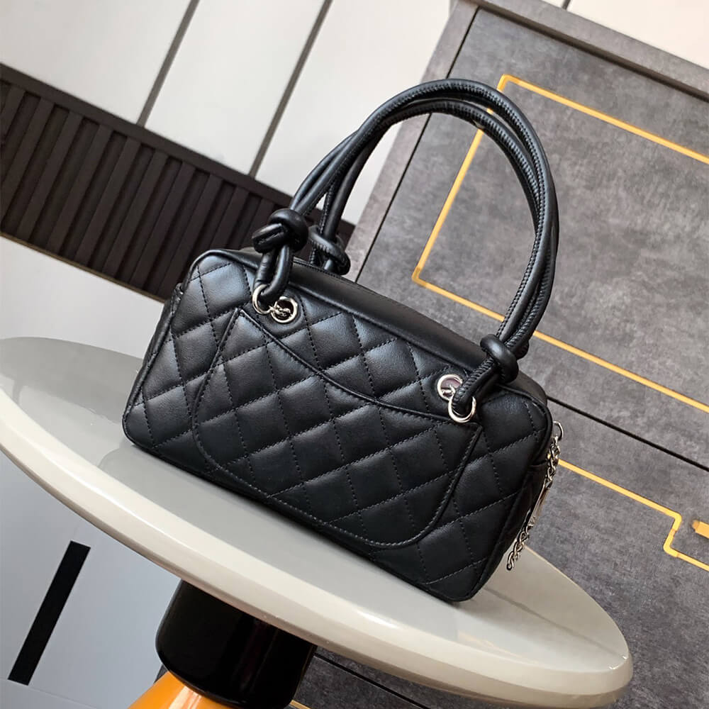 Black & White Chanel Mini Cambon Line Tote (high-end grade) - Image 4
