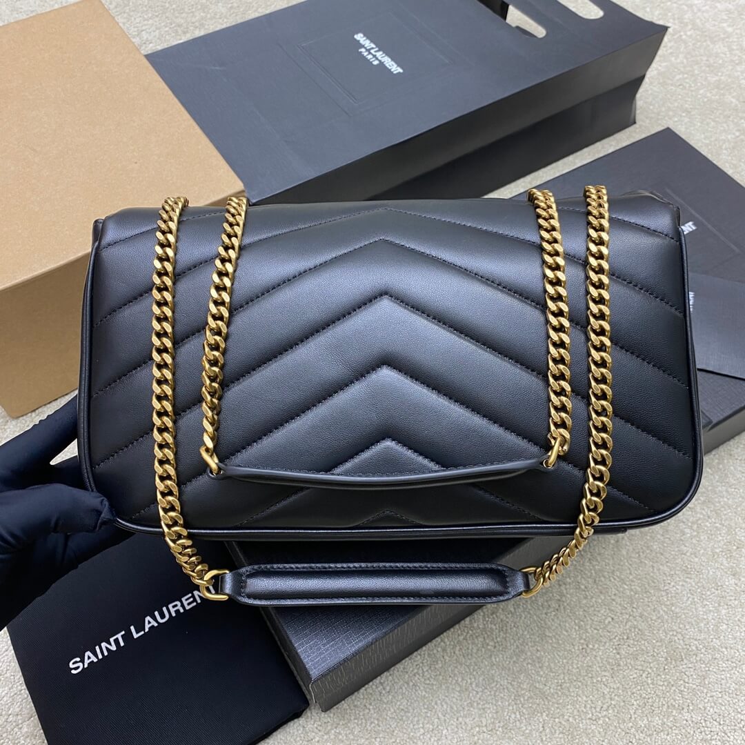 Black YSL LOULOU medium in MATELASSE lambskin - Image 4