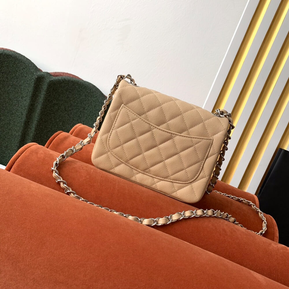 Beige Chanel MINI FLAP BAG (high-end grade) - Image 4