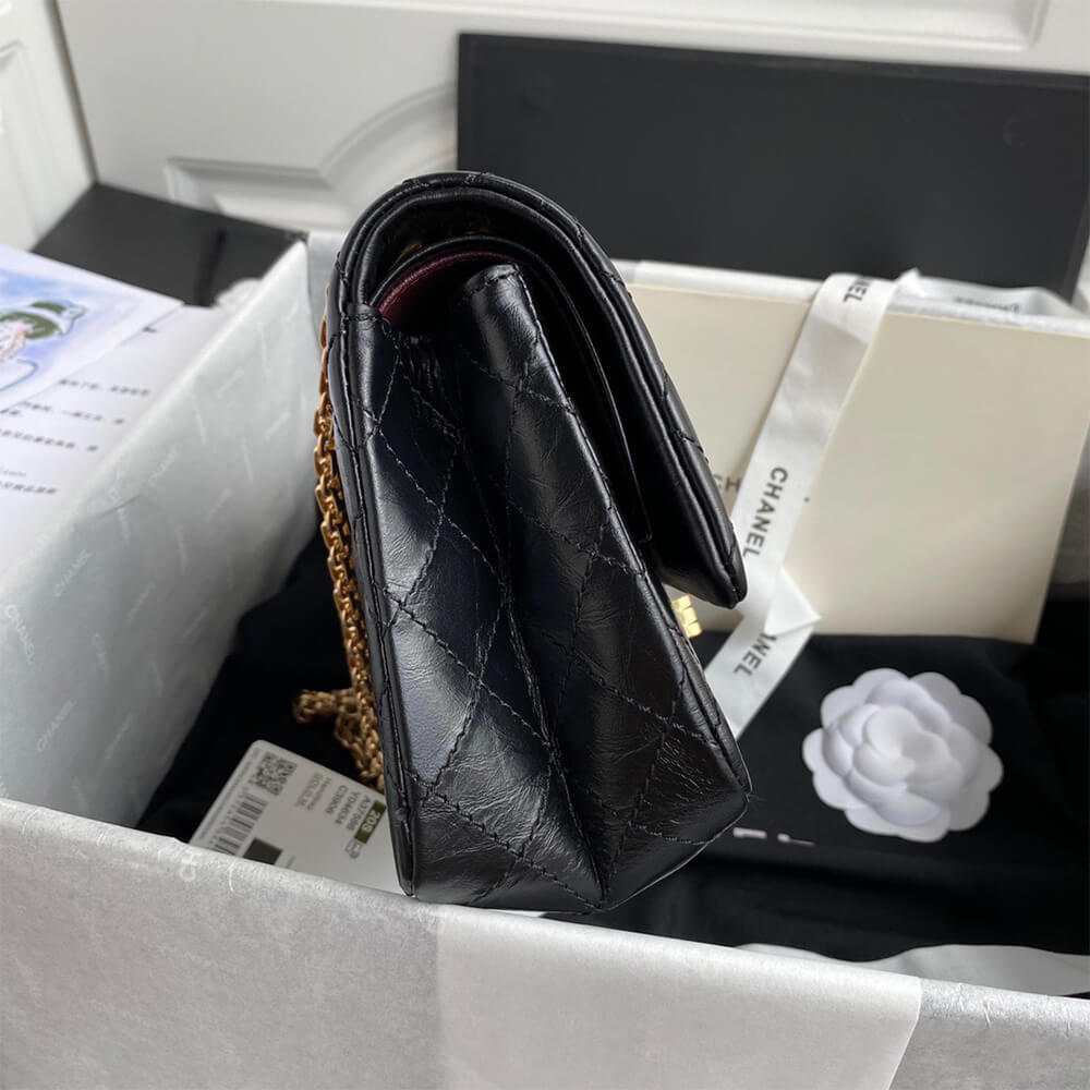Black CHANEL 2.55 HANDBAG - Image 4
