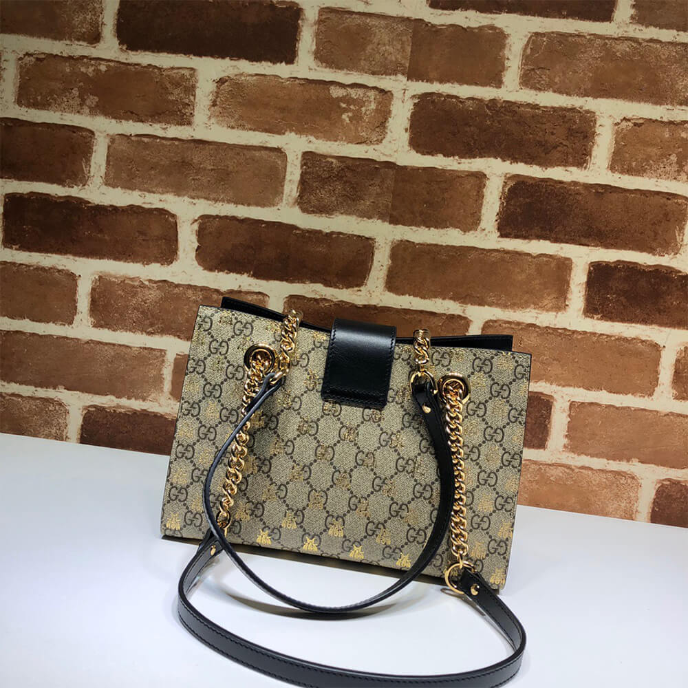 GG Padlock small GG bees shoulder bag - Image 4