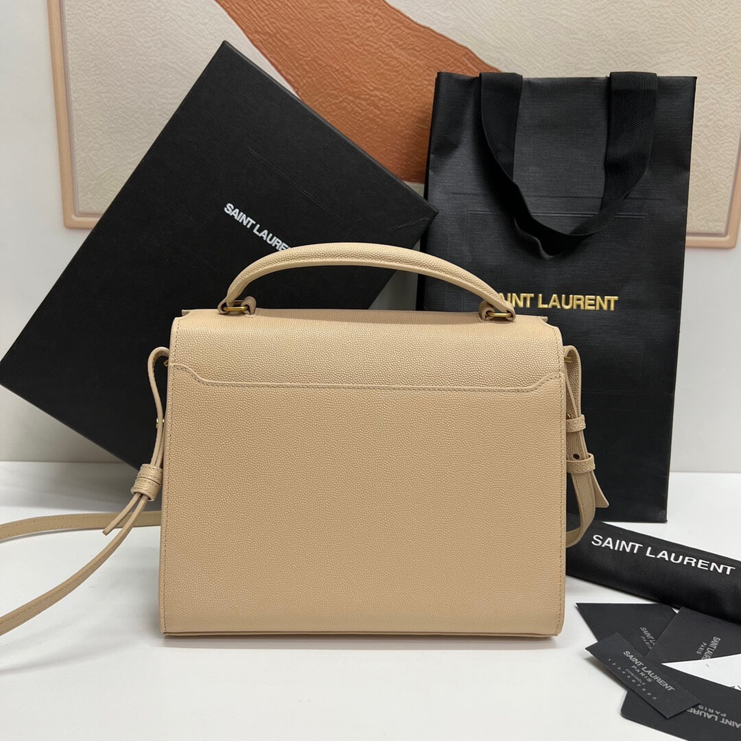 YSL CASSANDRA Medium Grainy Embossed Leather Top Handle Bag - Image 4