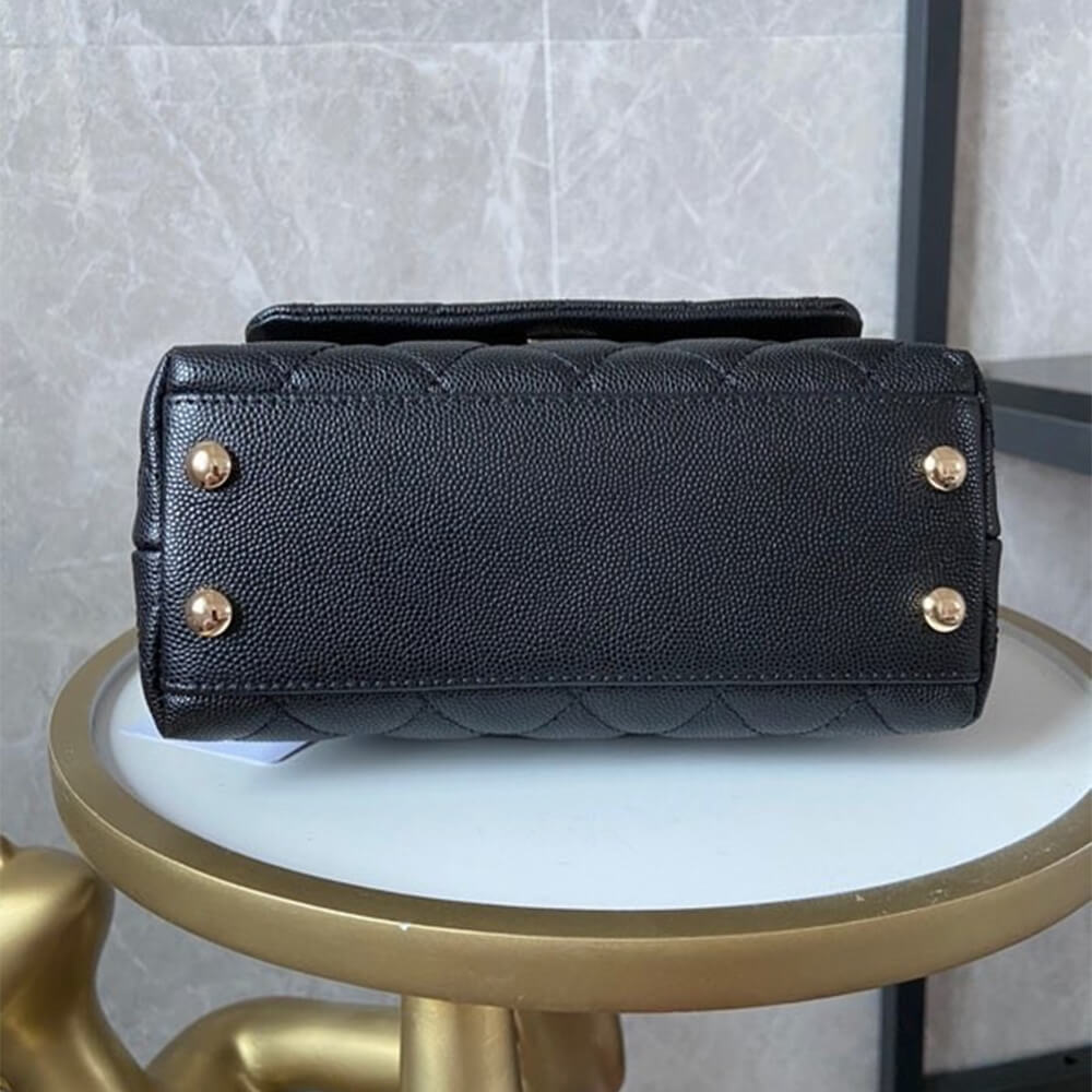 Black Chanel Coco handle flap shoulder bag Mini - Image 5