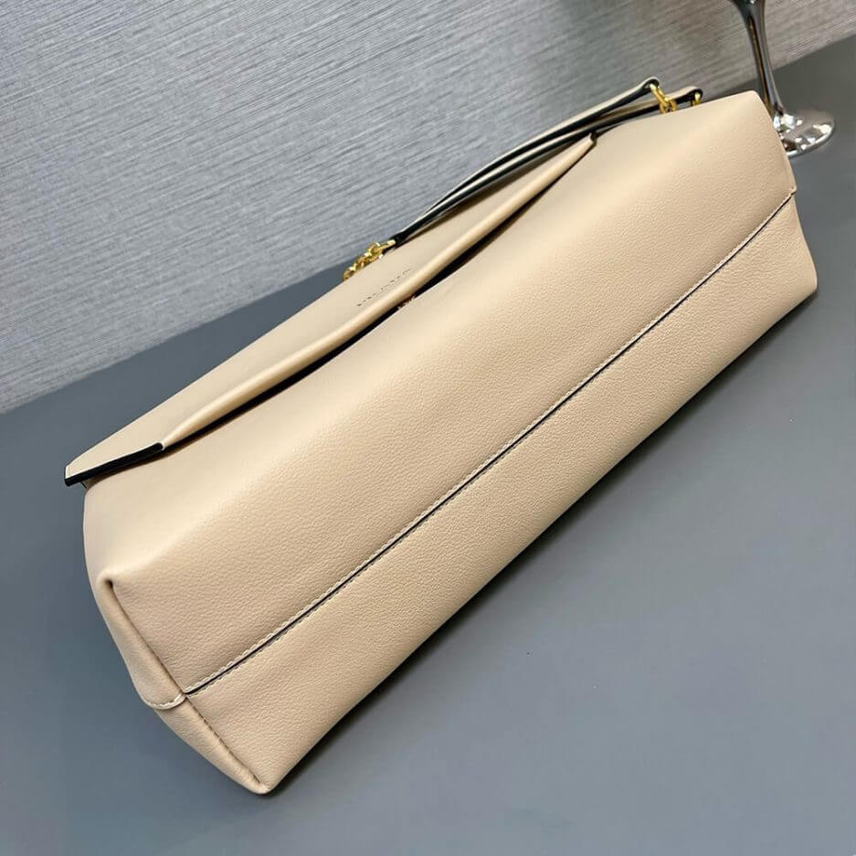 Travertine Prada Medium leather shoulder bag (High-end Grade) - Image 5