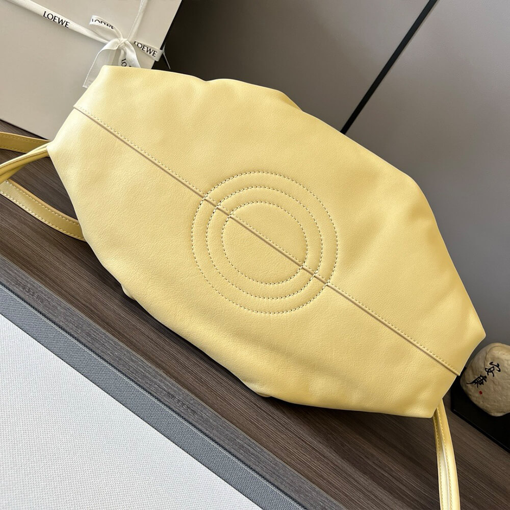 Yellow Loewe Small Paseo bag in shiny nappa calfskin (high-end grade) - Image 5