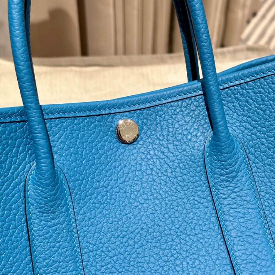 Blue Hermes Garden Party 30 Bag - Image 5