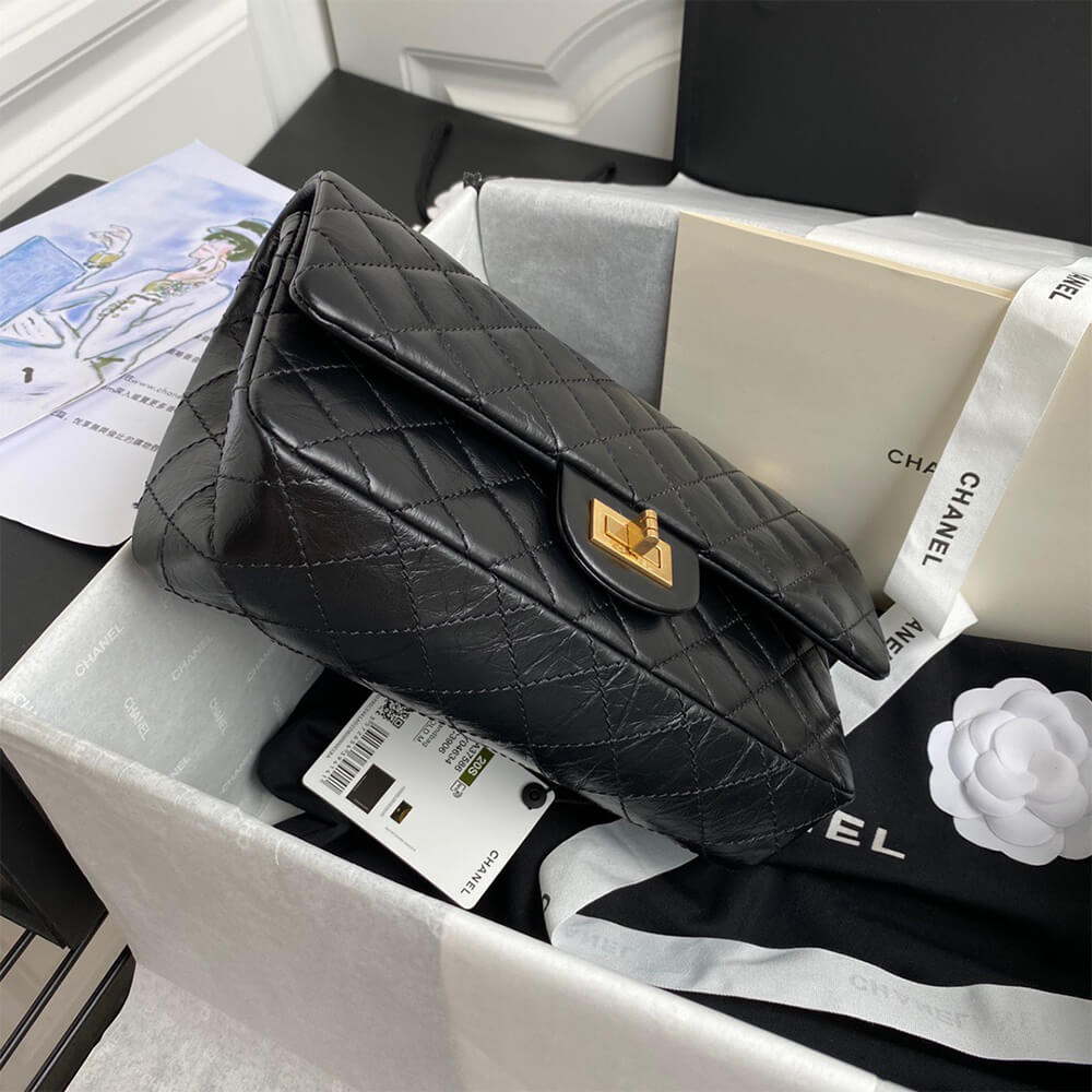 Black CHANEL 2.55 HANDBAG - Image 5