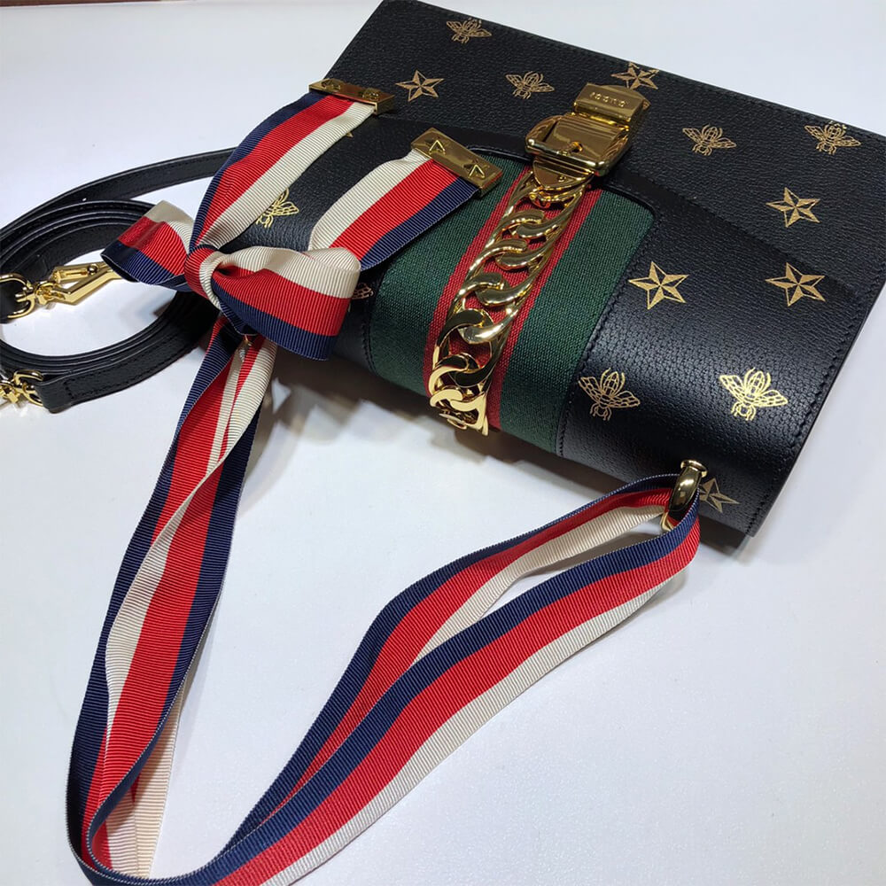 GG Sylvie Bee Star small shoulder bag - Image 5