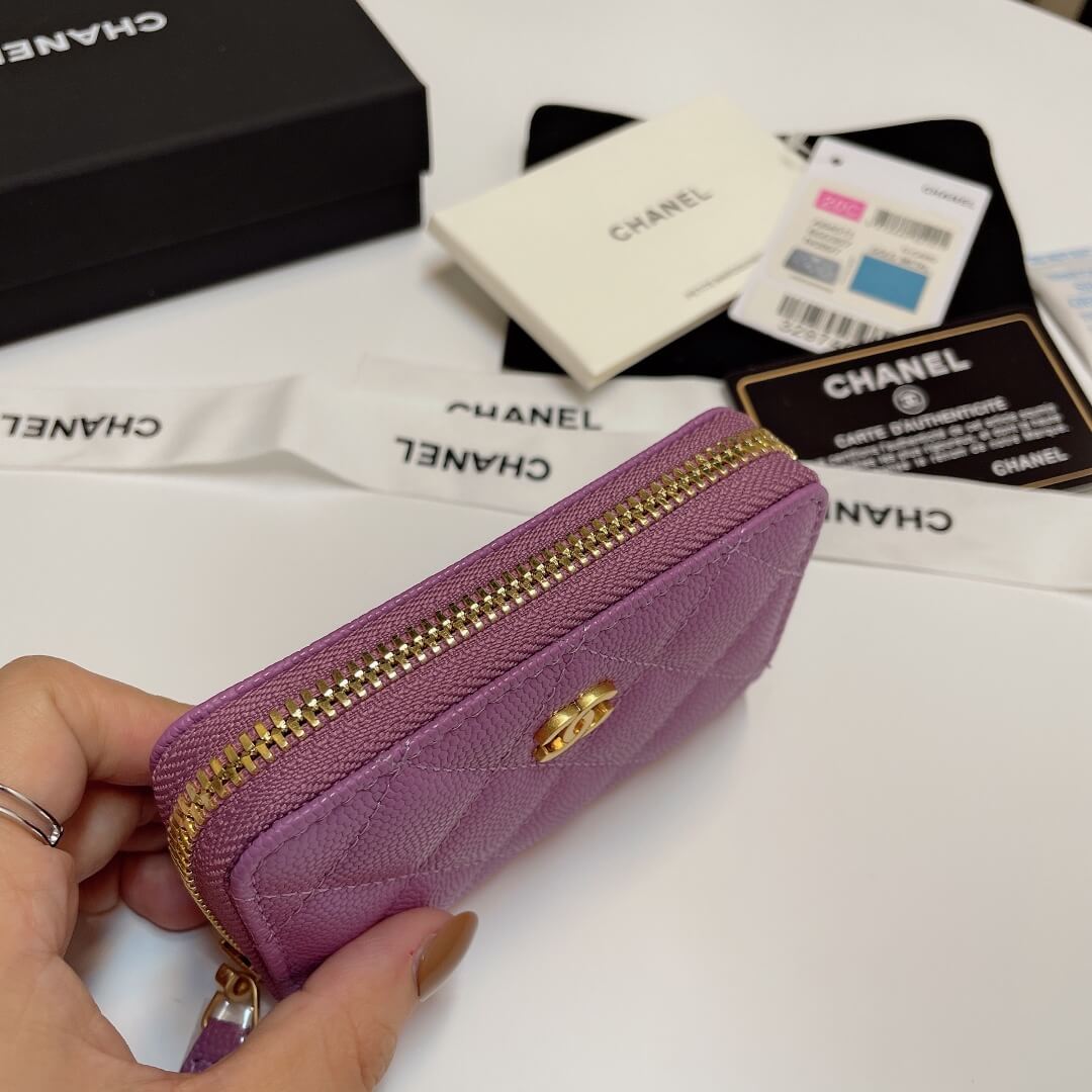 Chanel Classic Zipper Coin Wallet - Image 5