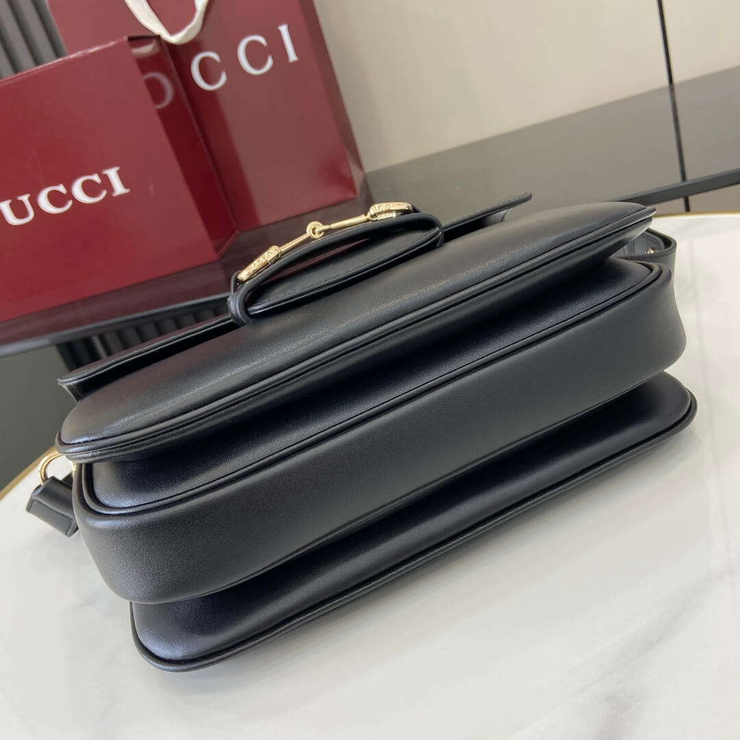 Black Gucci Horsebit 1955 Soft small shoulder bag - Image 5