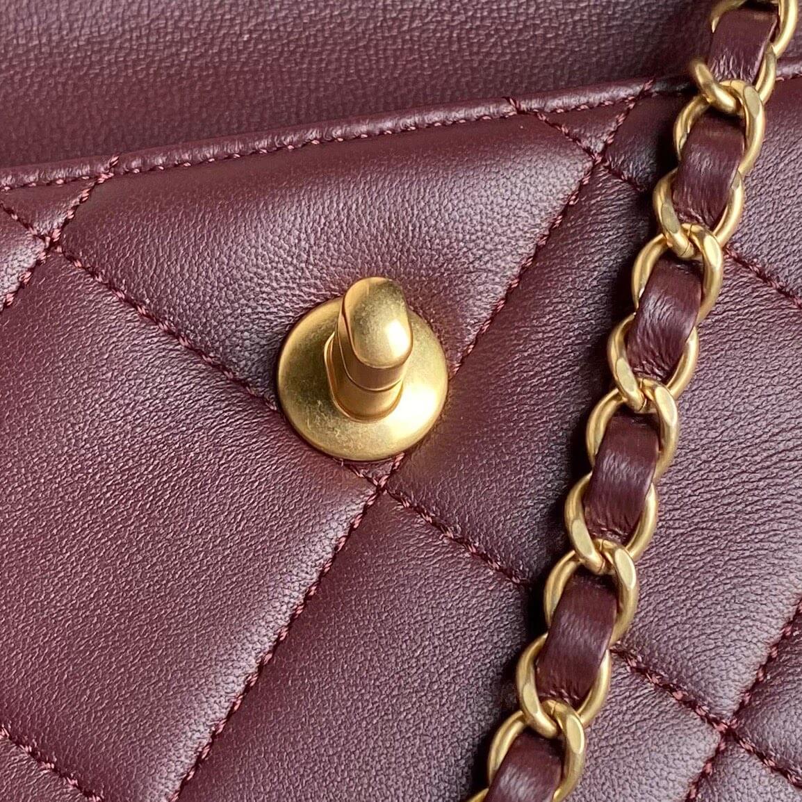 Burgundy Chanel Clutch (high-end grade) - Image 5