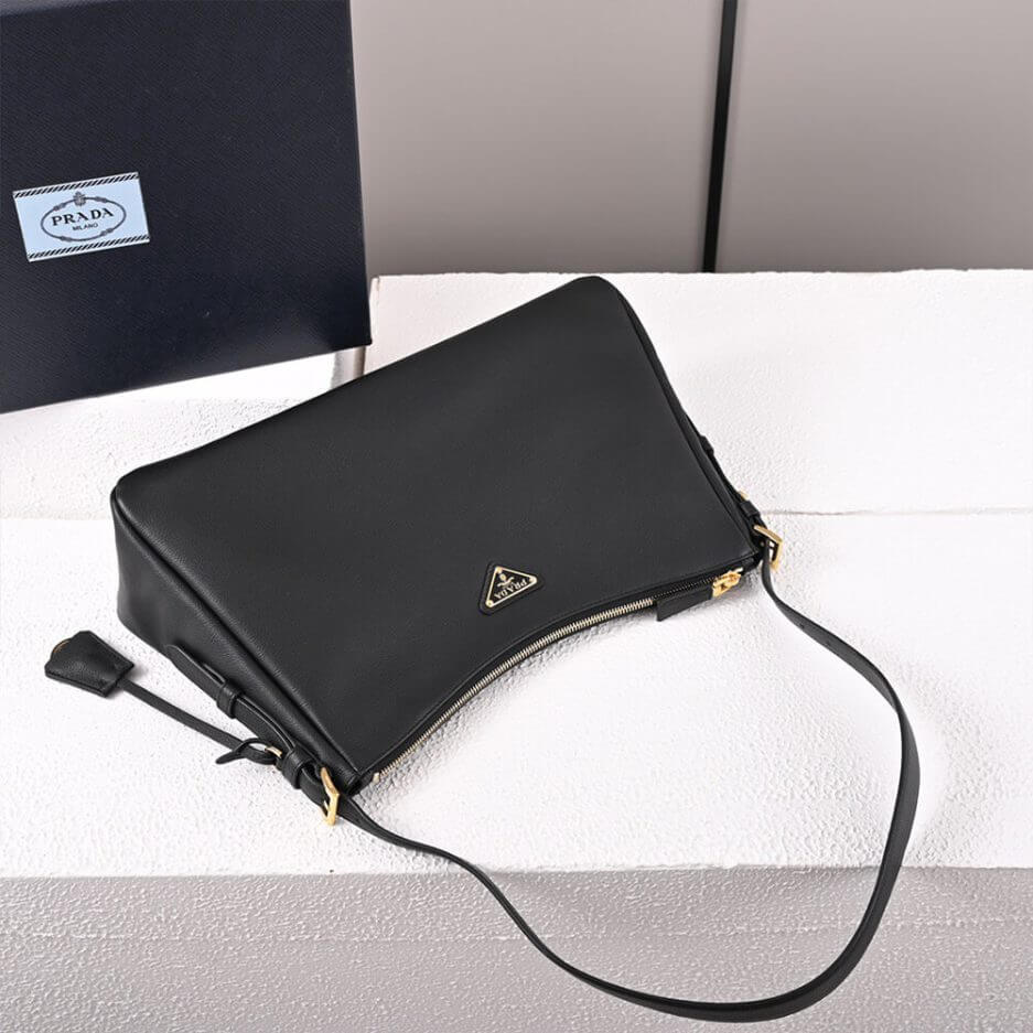 Black Prada Aimee large leather shoulder bag - Image 6