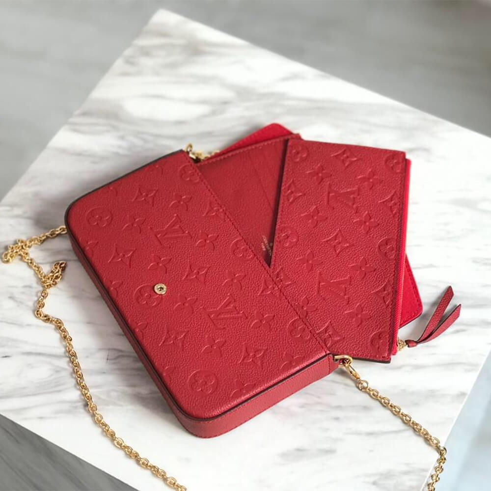 Scarlet Red LV Felicie Pochette - Image 6