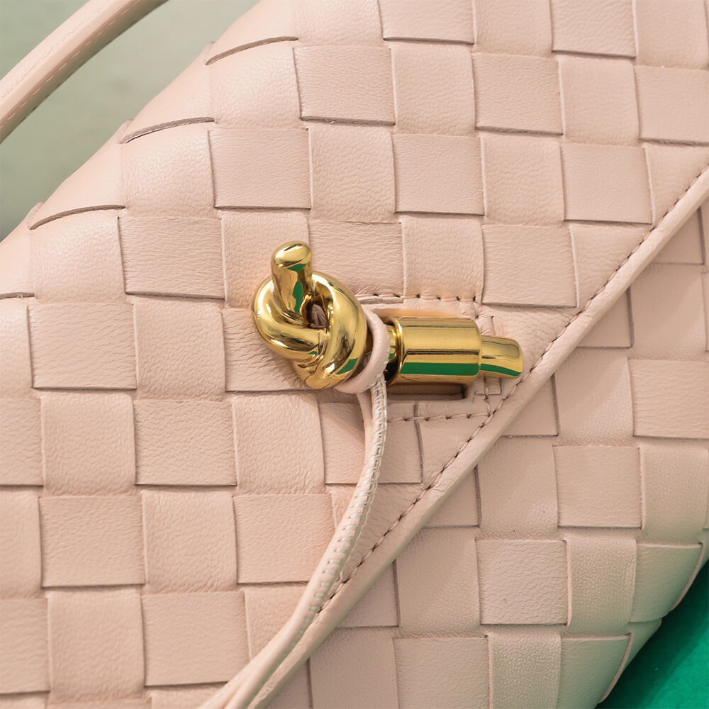 Powder pink Bottega Veneta Andiamo Clutch (HIGH-END GRADE) - Image 6