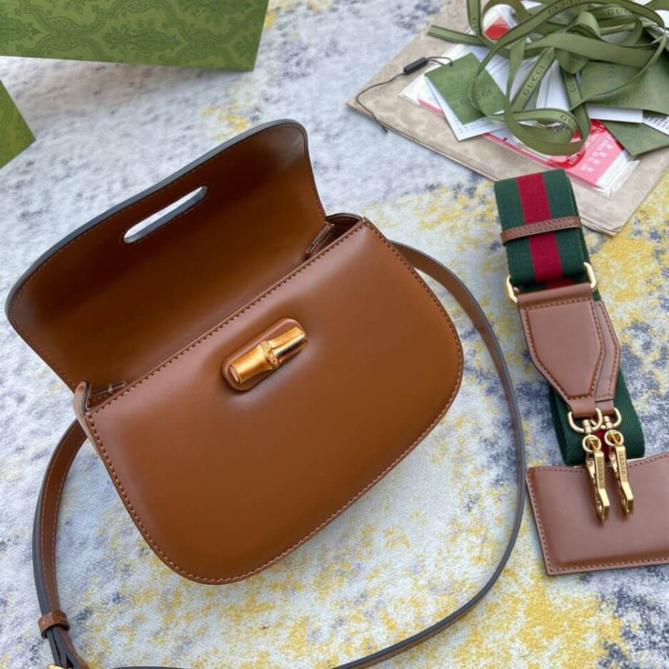 GUCCI BAMBOO 1947 JUMBO GG SMALL TOP HANDLE BAG - Image 6