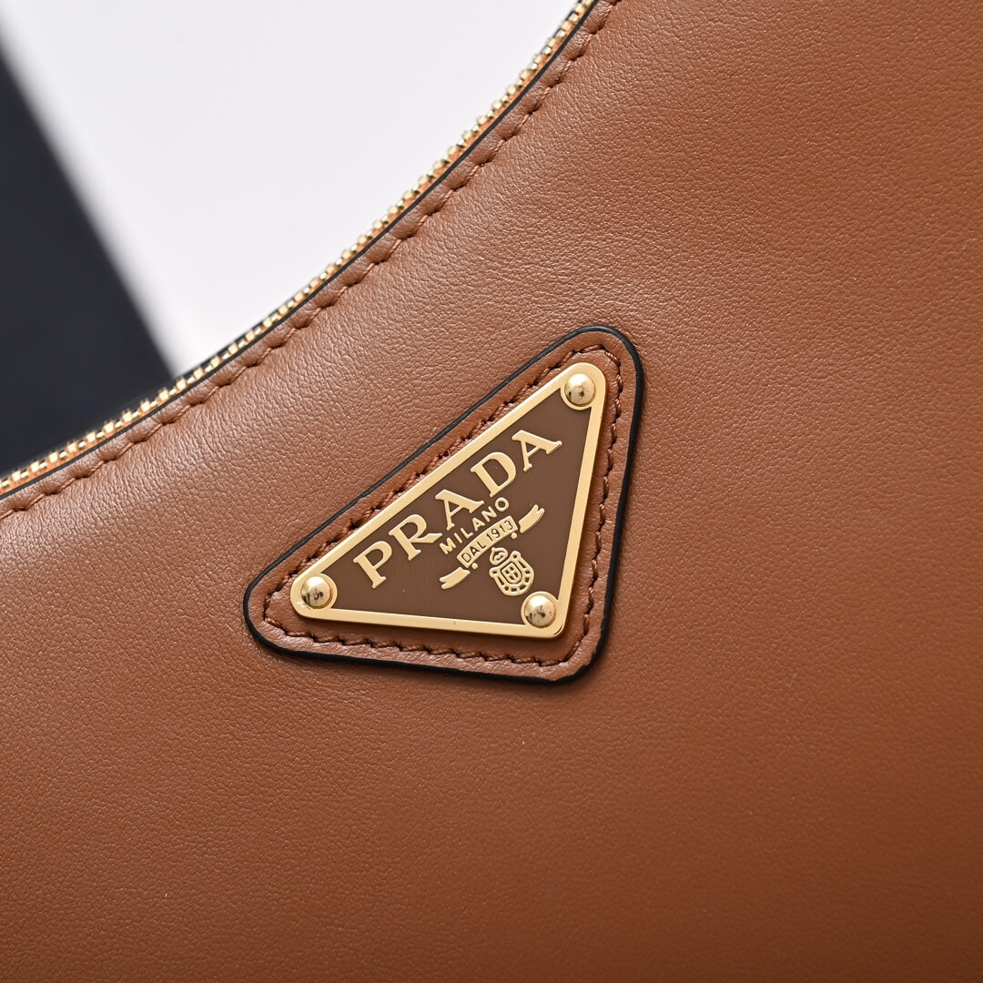 Cognac Prada Arque small leather shoulder bag - Image 6