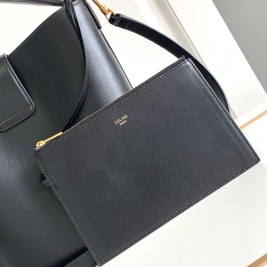 Black CELINE LOUISE Medium Bag in Smooth Calfskin - Image 6