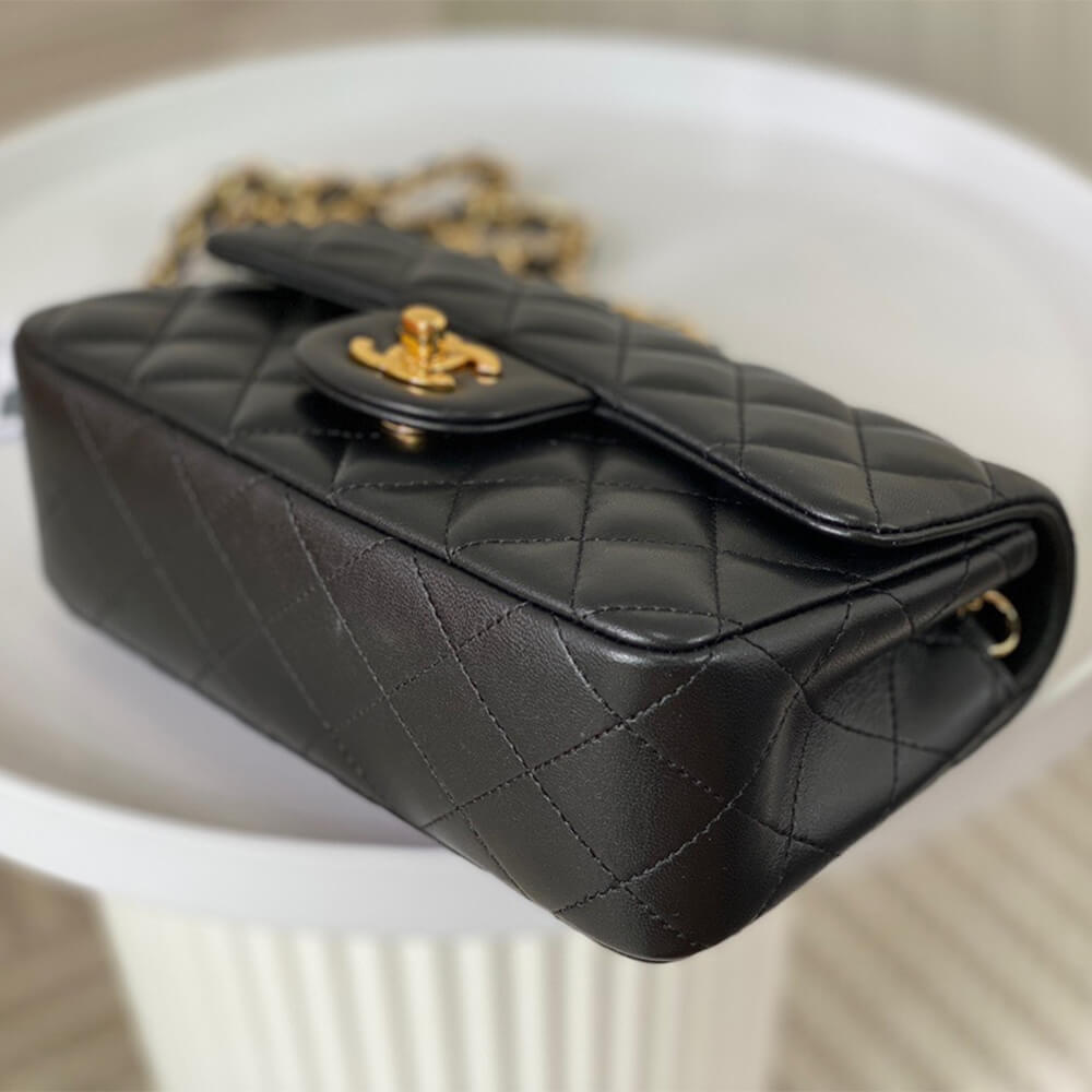 Black Chanel Mini Flap Bag (high-end grade) - Image 6