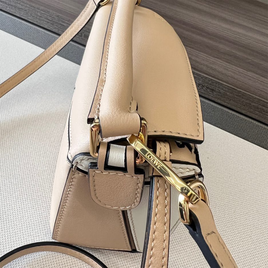 Soft White LOEWE Mini Puzzle bag in classic calfskin - Image 6