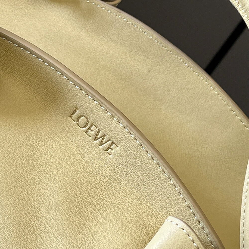 Yellow Loewe Small Paseo bag in shiny nappa calfskin (high-end grade) - Image 6