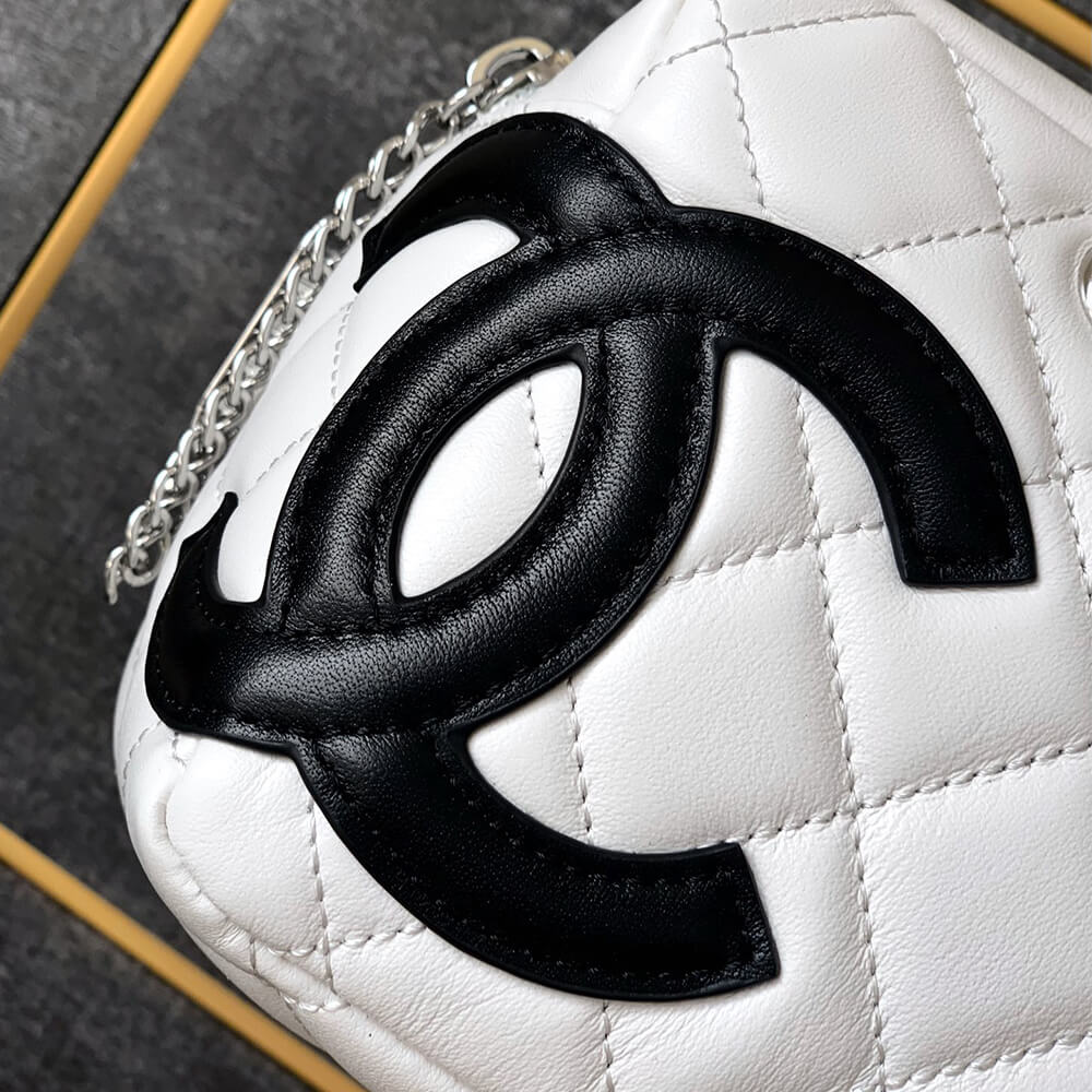 White & Black Chanel Mini Cambon Line Tote (high-end grade) - Image 6